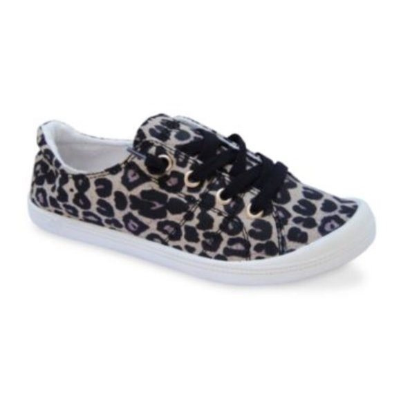 Jellypop Dallas Sz 7 Canvas Sneakers Leopard Print - Picture 1 of 3